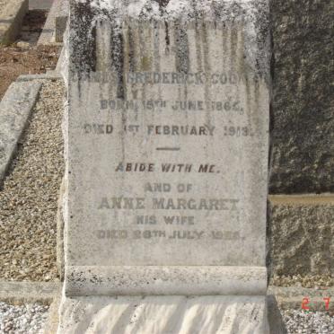 COONEY James Frederick 1865-1919 &amp; Anne Margaret -1956