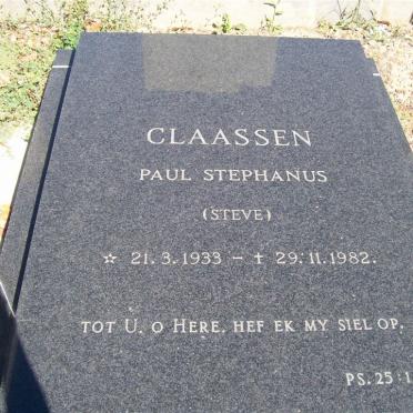 CLAASSEN Paul Stephanus 1933-1982
