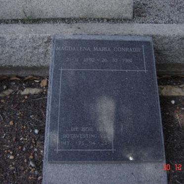 CONRADIE Magdalena Maria 1892-1981