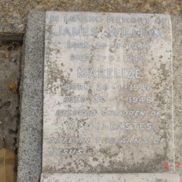 EASTES James William 1944-1944 :: EASTES Marelize 1946-1946