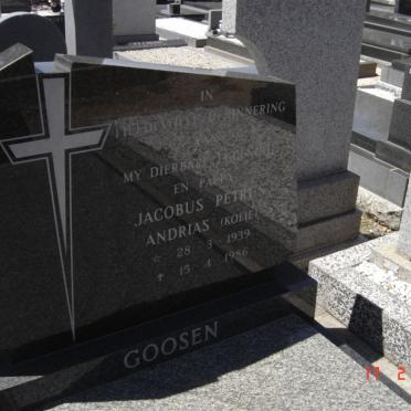 GOOSEN Jacobus Petrus Andrias 1939-1986