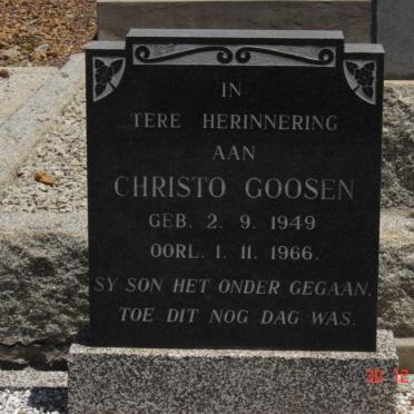 GOOSEN Christo 1949-1966