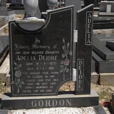 GORDON Adelia Deidre 1973-1991