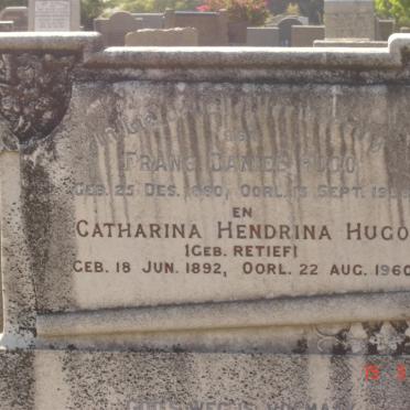 HUGO Frans Daniel 1890-19?? &amp; Catharina Hendrina RETIEF 1892-1960