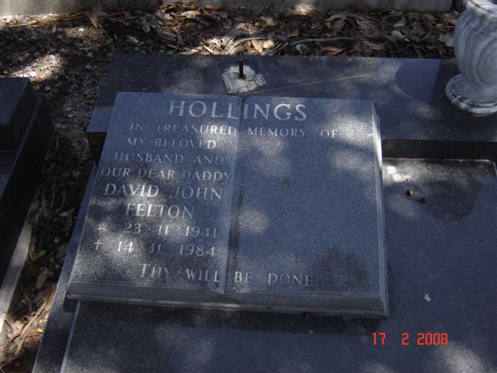 HOLLINGS David John Felton 1941-1984