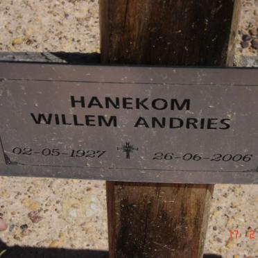 HANEKOM Willem Andries 1927-2006