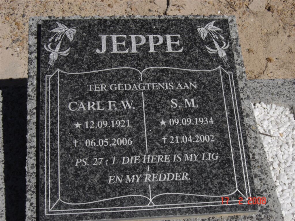 JEPPE Carl F.W. 1921-2006 ::JEPPE  S.M. 1934-2002