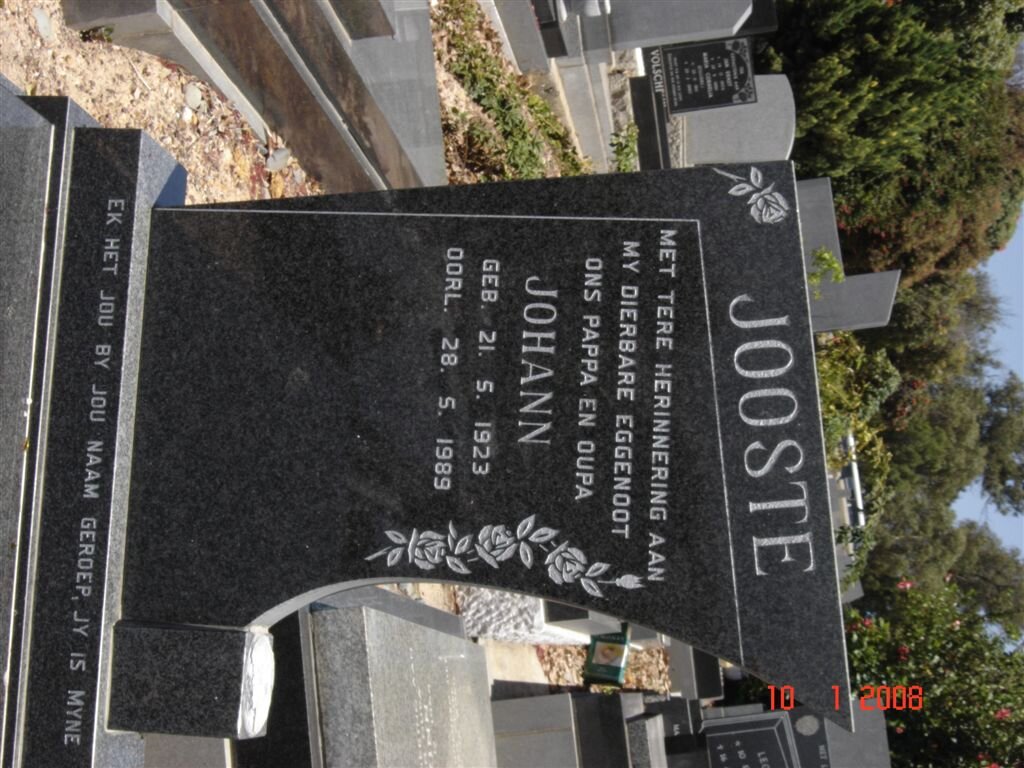 JOOSTE Johann 1923-1989