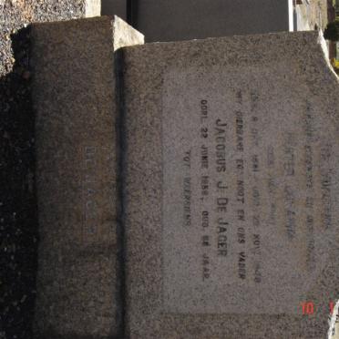 JAGER Jacobus, de -1958 &amp; Hester Johanna 1881-19??