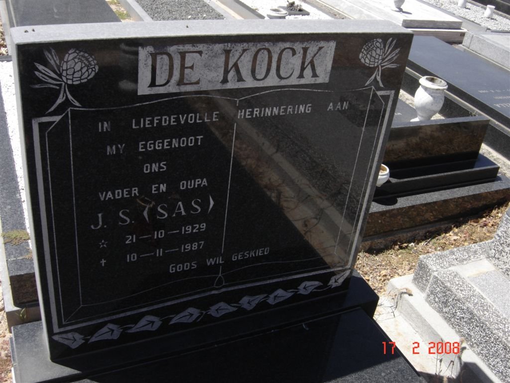 KOCK J.S., de 1929-1987