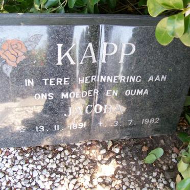 KAPP Jacoba 1891-1982