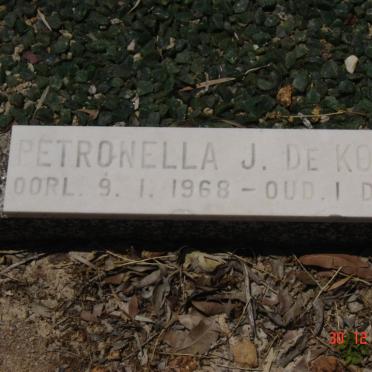KOCK Petronella J., de 1968-1968