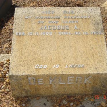 KLERK Jacobus A., de 1902-1958
