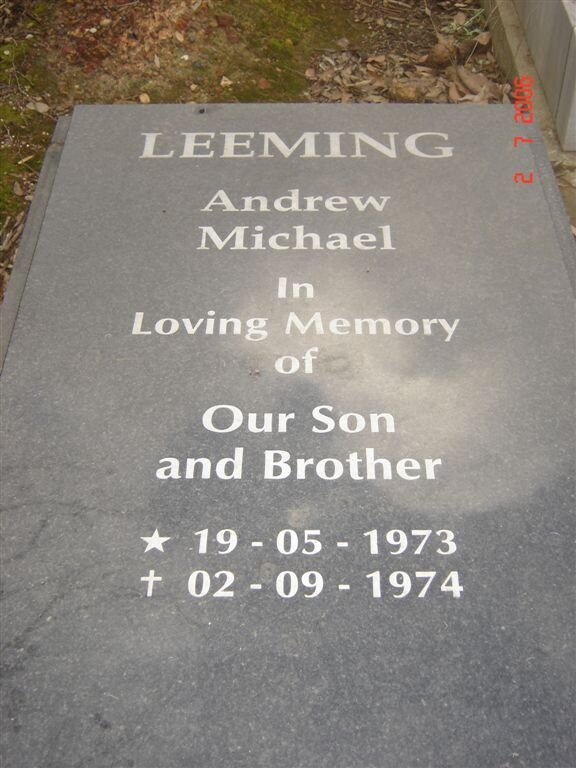 LEEMING Andrew Michael 1973-1974