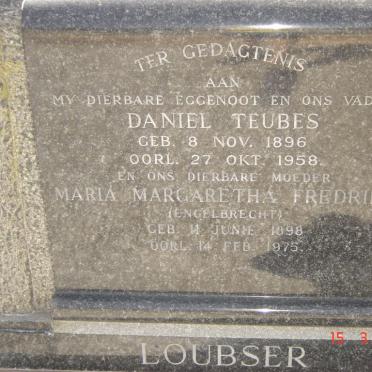 LOUBSER Daniel Teubes 1896-1958 &amp; Maria Margaretha Fredrika ENGELBRECHT 1898-1975