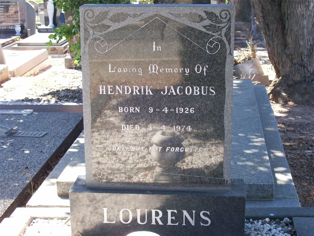 LOURENS Hendrik Jacobus 1926-1974