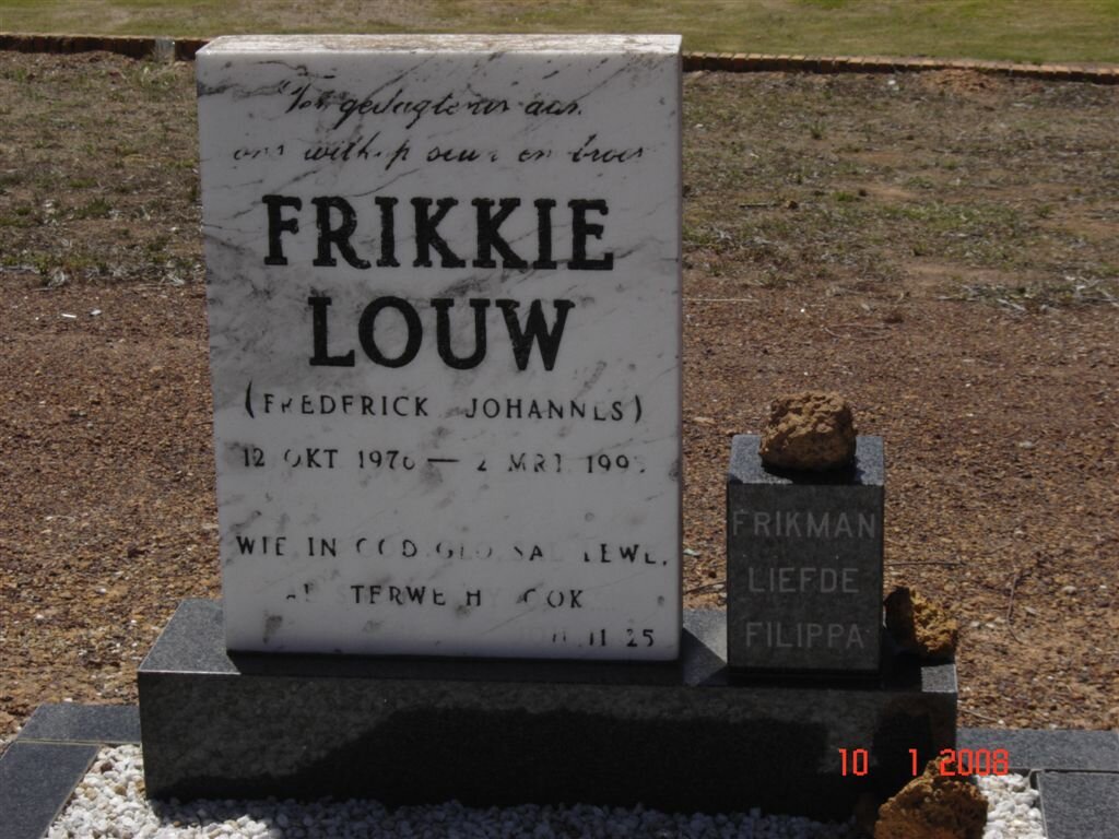 LOUW Frederick Johannes 1976-199?