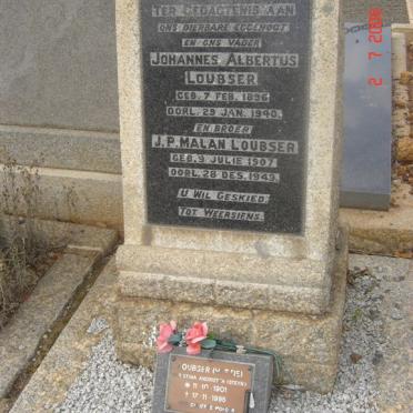 LOUBSER Johannes Albertus 1896-1940 :: LOUBSER J.P. Malan 1907-1949