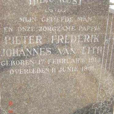 LITH Pieter Frederik Johannes, van 1914-1961