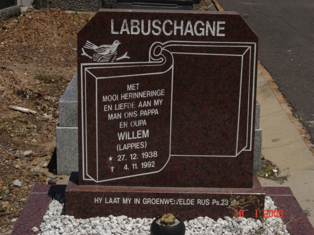 LABUSCHAGNE Willem 1938-1992