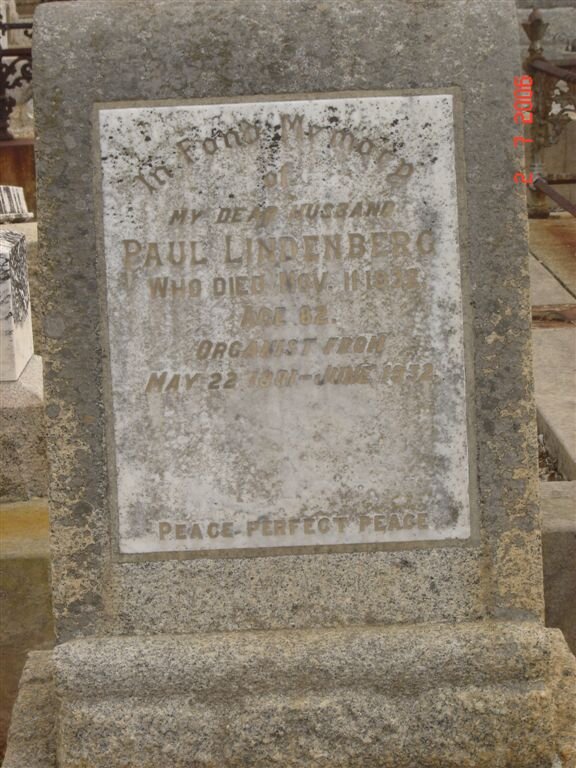 LINDENBERG Paul -1933