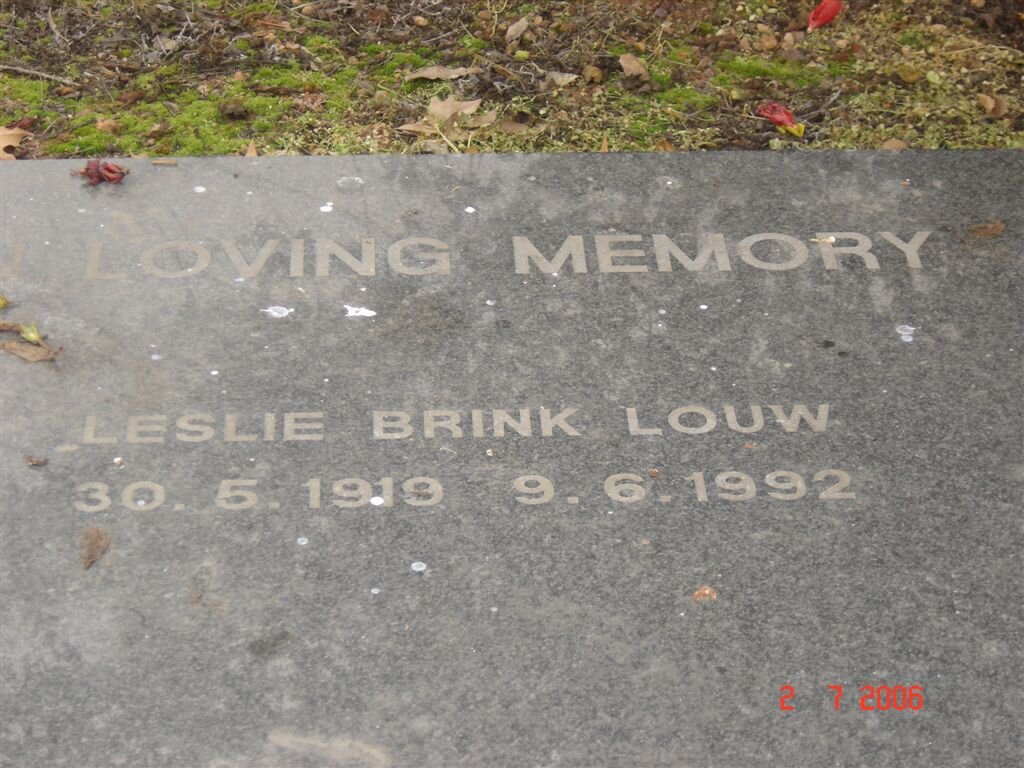 LOUW Leslie Brink 1919-1992