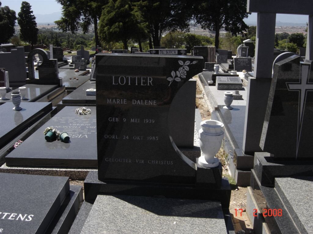 LOTTER Marie Dalene 1939-1985