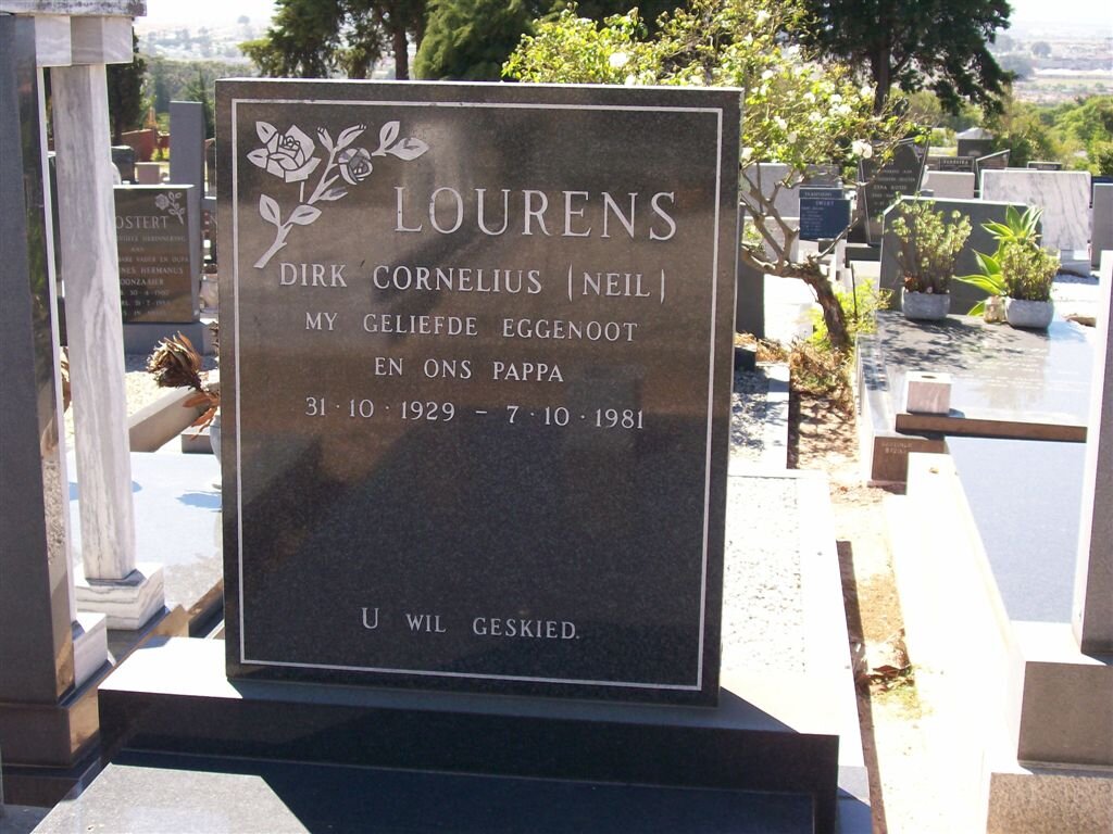 LOURENS Dirk Cornelius 1929-1981