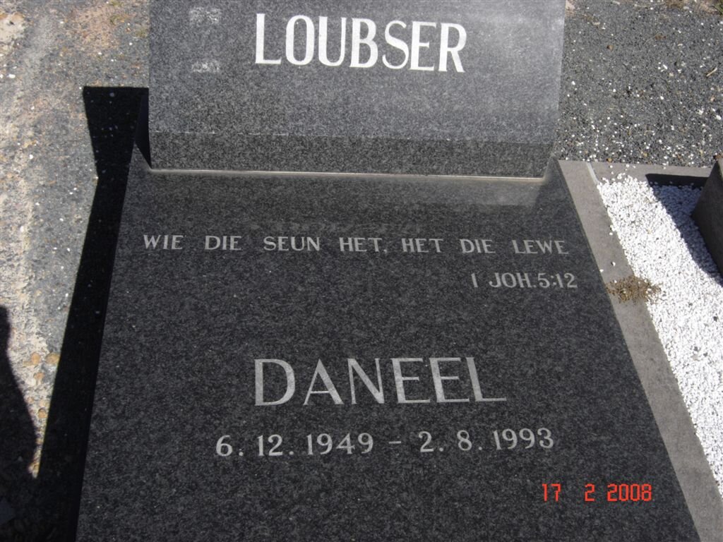 LOUBSER Daneel 1949-1993