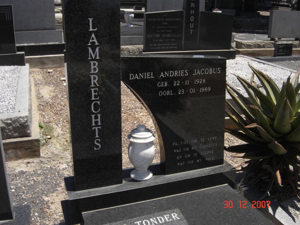LAMBRECHTS Daniel Andries Jacobus 1928-1989