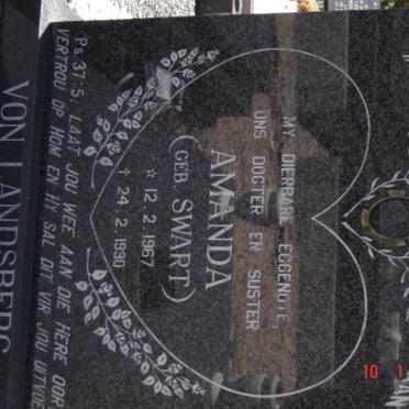 LANDSBERT Amanda, von nee SWART 1967-1990