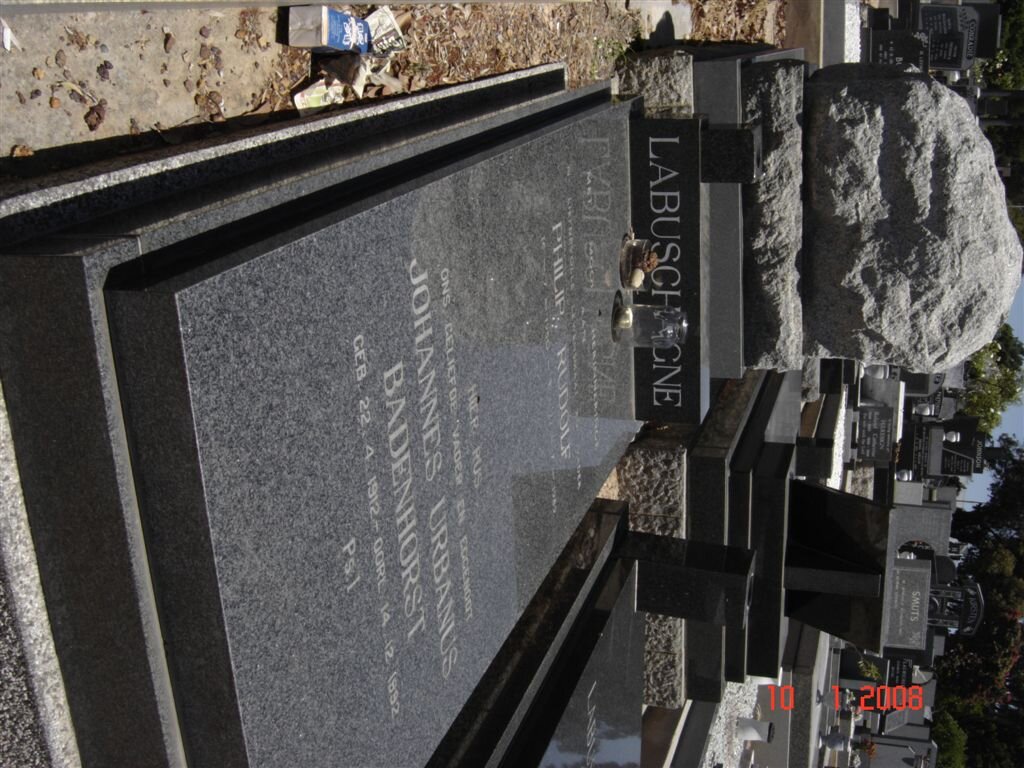 LABUSCHAGNE Philip Rudolf 1950-1989 :: LABUSCHAGNE Johannes Urbanus Badenhorst 1912-1992