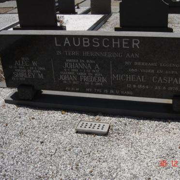 LAUBSCHER Micheal Casparus 1884-1970 &amp; Johanna A. 1894-1972