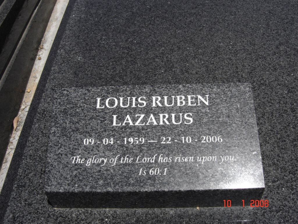 LAZARUS Louis Ruben 1959-2006