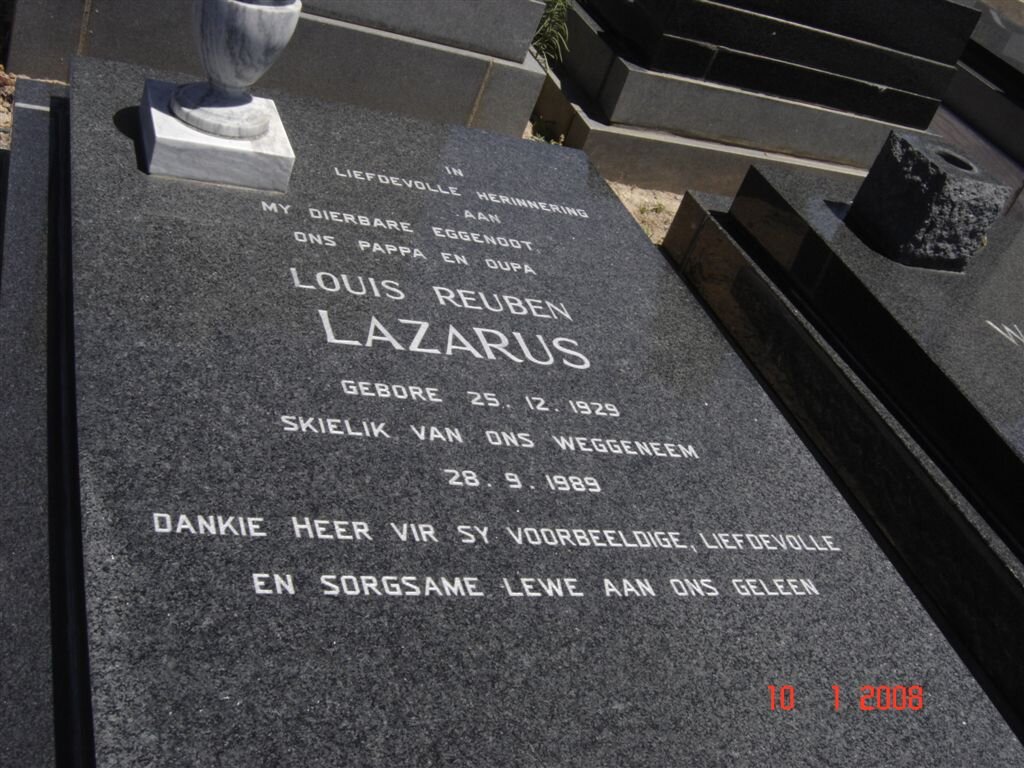 LAZARUS Louis Ruben 1929-1989