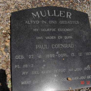 MULLER Paul Coenrad 1899-1972