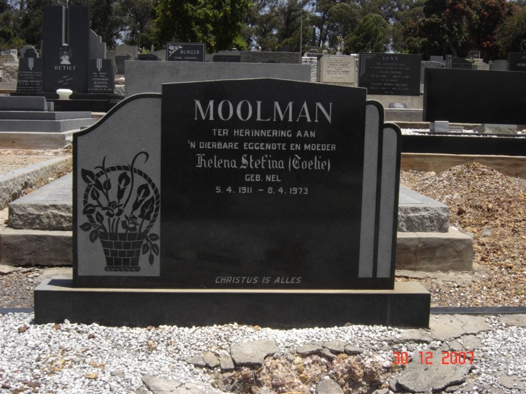 MOOLMAN Helena Stefina nee NEL 1911-1973