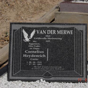 MERWE Cornelius Heydenrich, van der 1926-2002