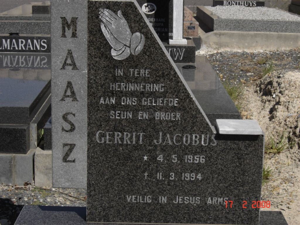 MAASZ Gerrit Jacobus 1956-1994