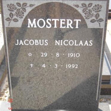 MOSTERT Jacobus Nicolaas 1910-1992