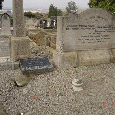 MALAN Johannes J. 1874-1941 &amp; Maria M. J. MOSTERT 1876-1961