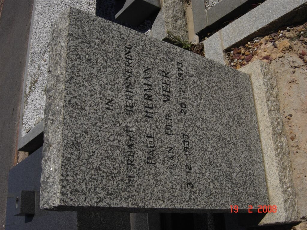 MEER Paul Herman, van der 1933-1973