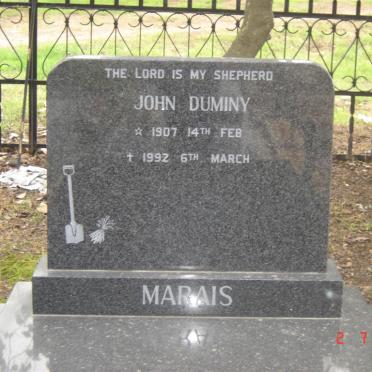 MARAIS John Duminy 1907-1992