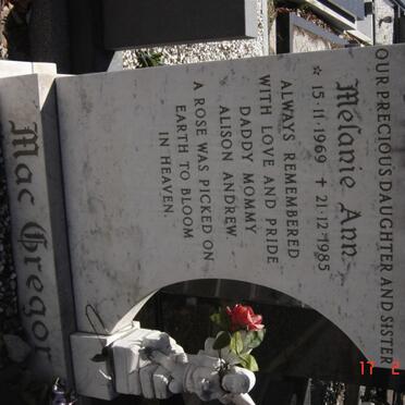 MacGREGOR Melanie Ann 1969-1985