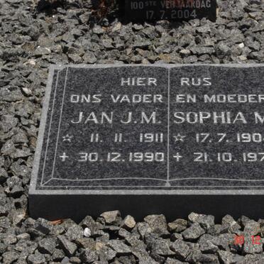 NIEKERK Jan J.M., van 1911-1990 &amp; Sophia M. 1904-1978