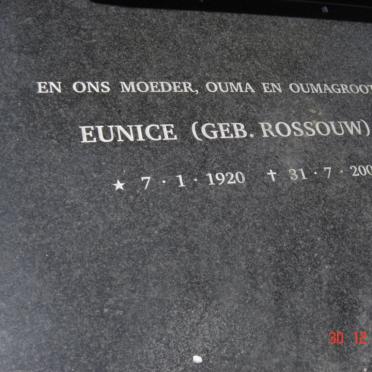 NIEKERK, Eunice van nee ROSSOUW 1920-2005