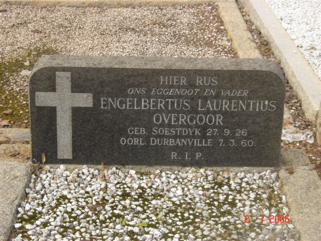OVERGOOR Engelbertus Laurentius 1926-1960