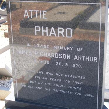 PHARO James Richardson Arthur 1935-1979