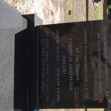 PHYFER John 1914-1995 &amp; Cornelia Gertruida 1914-2002