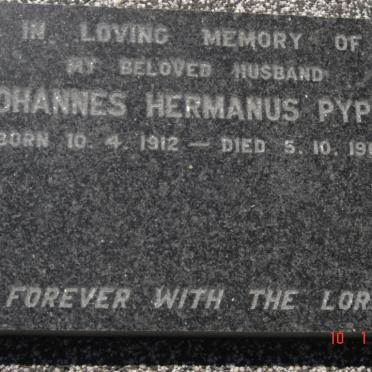 PYPER Johannes Hermanus 1912-1969